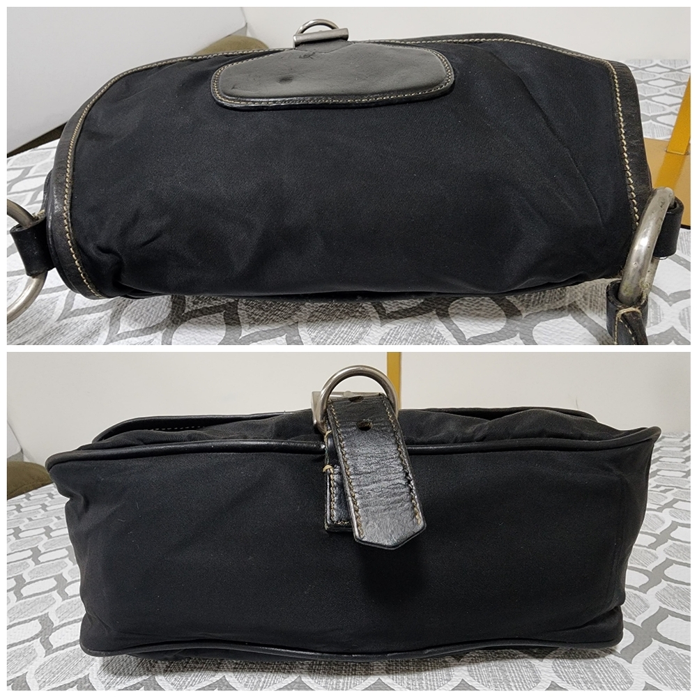 Prada Vintage Tessuto Nylon Corsaire Shoulder Bag Black - Picture 6 of 15